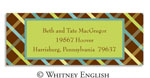 Whitney English Address Labels - Fitzy Check Lime (Holiday) (WH615330)